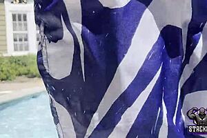 stacxxxs shows a day at the pool with hawaiian angel in a casual setting.