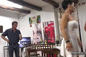 Three Mature Ladies And Babe In Wild Group Sex Orgy After Dinner!