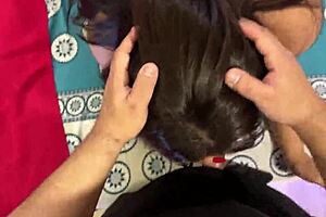 I say let's fuck the young Mexican milf in doggystyle and bent over positions