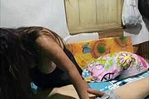 Can you believe my stepsister climbs on my chest, strips, sucks me, and I lick her to intense orgasms?