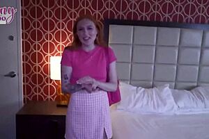 Redhead babysitter Strawberry Fields has an affair with Seth Brogan