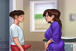 Mature woman enjoys stroking my cock.