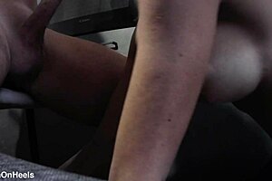 Want to see this big tits milf deepthroat a monster cock in pantyhose and swallow cum?