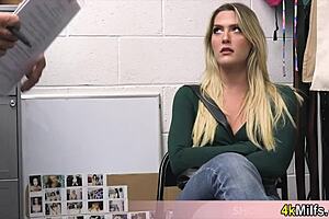 Hot redhead milf squirts orgasm in kitchen with natural tits horny sexy handjob