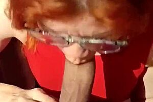 Chained maestra gagged by deepthroat in empty classroom