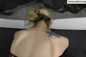 Melanie Schweiger's first anal experience in private homemade setting