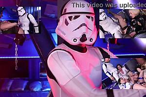 A star whores the boner and gets cum covered