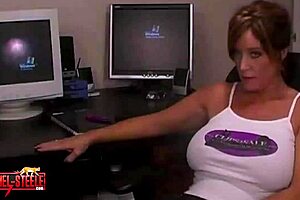 Milf55 teaches dildo tricks to toy salesman now!