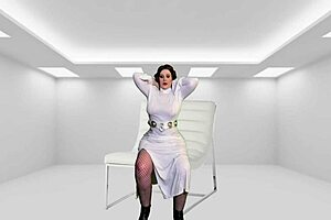 Granny Princess Leia Feels the Intense Orgasm from Darth Vader's Sith Creampie