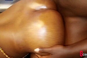 Hot! Oiled doggystyle banging with massive cock action