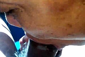 Wow, A Mature Blowjob In The Car!