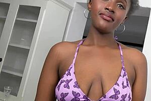 are you shocked by this busty black milf at casting?