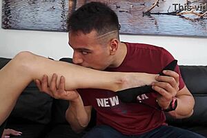 Smell and worship my feet, you eager fan!