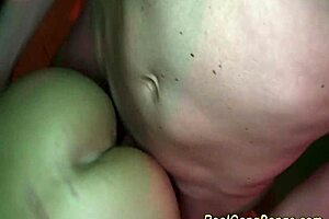 check out this skinny milf in a real gangbang orgy