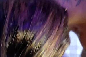 Two big black cocks intensely fuck latina's ass and pussy.