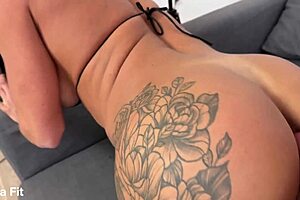 Brazilian MILF Whore Stretches Asshole in Anal. Cowgirl and Doggystyle Fill It with Creampie.