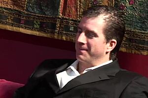 blonde and brunette ride big hard cock in foursome