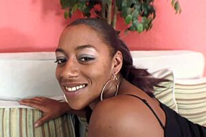 Ghetto ebony milf says, 'Check out my big black ass babe'