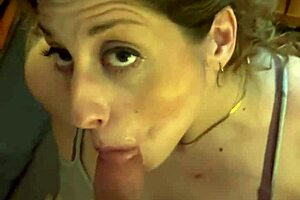 Sexy Milf Wife Sucks Husband’s Hard Cock Until Massive Cumshot Hits Her Face