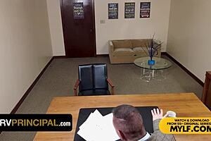 Soccer Step-Mom Sucks Principal's Cock To Save Prankster Stepson