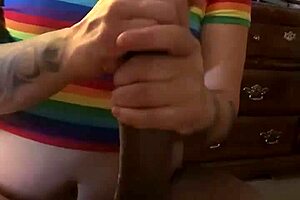 cheating latina milf deepthroats big black cock in interracial encounter, her mouth stretched wide