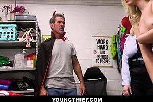 Khloe Kingsley gets fucked by stepdad after shoplifting!