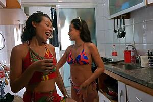 My friend dumped trash boyfriend, we fucked in building pool revenge