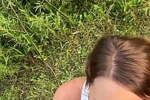 almost caught fucking with big cock in public park