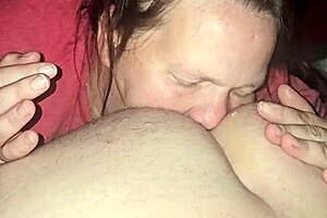 Milf eagerly sucks and licks my ass in close detail