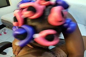 Latina Girl Plays with Big Tits and Lips