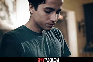 hot stepfamily dives into wild threesome with intense action