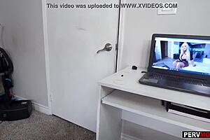 My milf stepmom alix lynx sucked off my big dick with intense passion