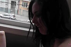 Two Slutty Mature Lesbians Passionately Dominate a College Girl by the Window