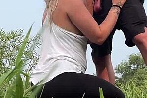 almost caught fucking with big cock in public park