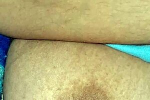 Desi girl with big boobs showing her nipples in close-up action