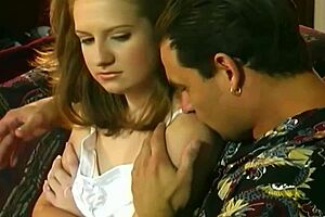 Julia Sucks Cock and Opens Shaved Pussy for Boyfriend