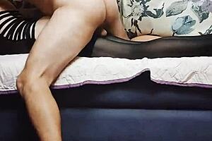 The man gently fucked his wife in beautiful erotic underwear