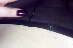 Amateur Cum Spills in Pantyhose During Quick Lingerie Handjob. A Fast Nylon Fix.