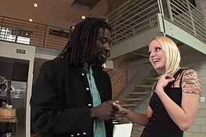 Tattooed Blonde Faye Runaway Rides A Black Dick In Her Asshole