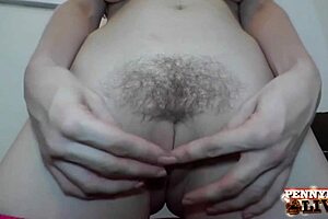 redhead penny pax jams glass plug in her tight cunt