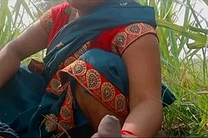 Desi couple having fun on outdoor during a hot summer afternoon