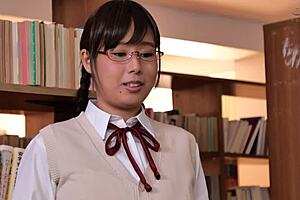 The hidden cam video of a busty Japanese girl from my class at the library