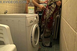 amateur cuckold wife gets rough in basement during husband's work