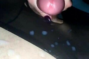 Amateur Cum Spills in Pantyhose During Quick Lingerie Handjob. A Fast Nylon Fix.