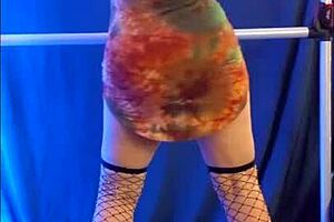 hotwife steffi does a pussy dance in photoshoot with huge pussy lips and toys.