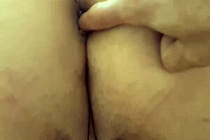 is my bbw wife playing with her ass again?