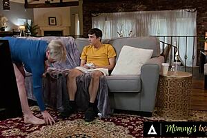 mommys boy dee williams comforts stepson with intimate care.