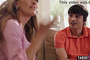 Big Boobs Milf Stepmom Begs Stepson for Bill Help