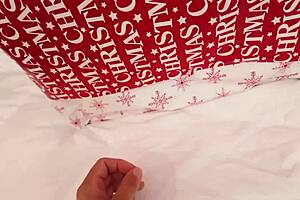 Curvy MILF seduces stepson with Christmas surprise