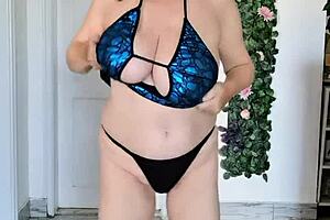 i'm a hot granny seducing with blowjob and titfuck